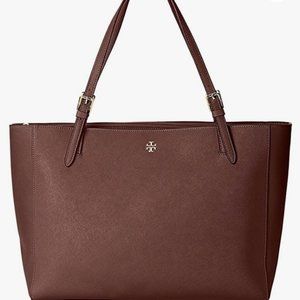 Tory Burch Emerson Saffiano Large Buckle Tote
